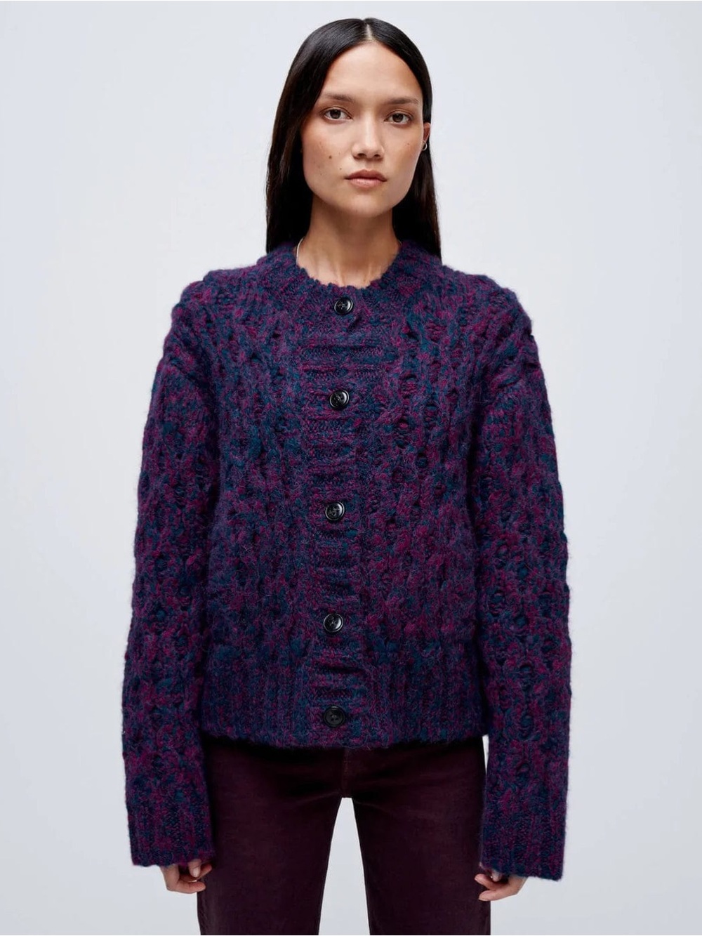 Re/Done Chunky Alpaca Cardigan
